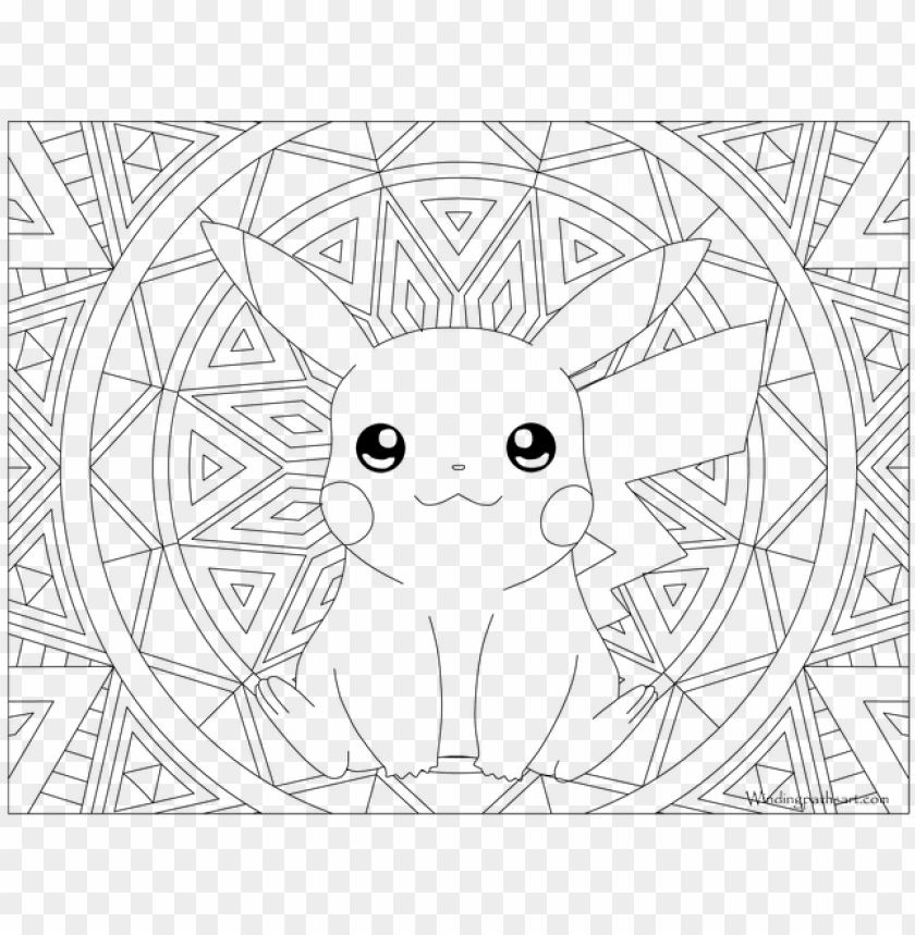 025 Pikachu Pokemon Coloring Page Pokemon Coloring Pages For Adults PNG Image With Transparent Background