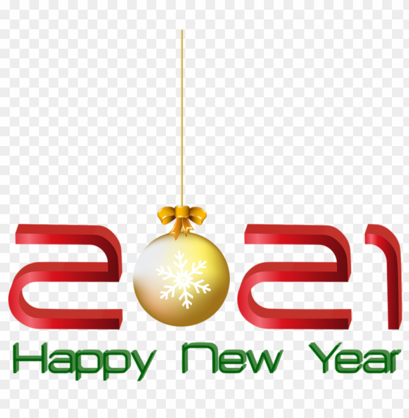 2021 Red Happy New Year PNG Image With Transparent Background