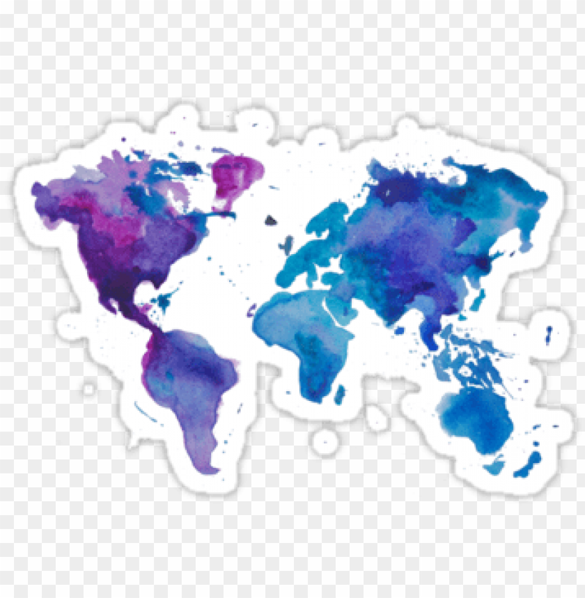 6 Watercolor Map Of The World By Anastasiia Kucherenko Watercolour World Map Background PNG Image With Transparent Background