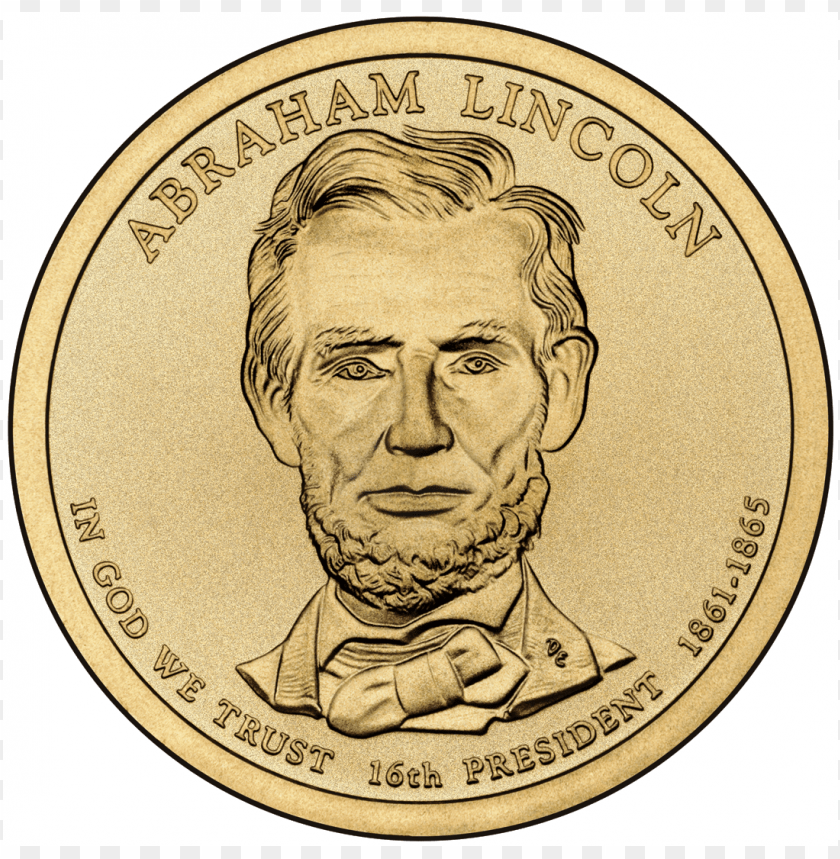 Download Abraham Linkcoln Gold Coin Png Images Background