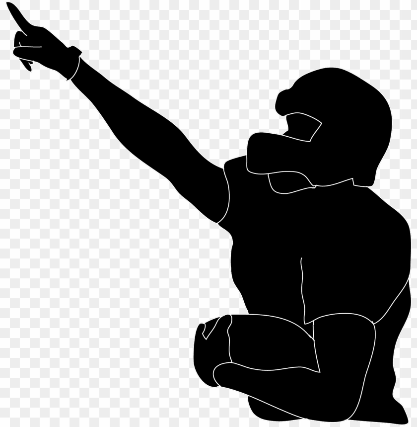 American Football Player Silhouette Transparent PNG Image With Transparent Background