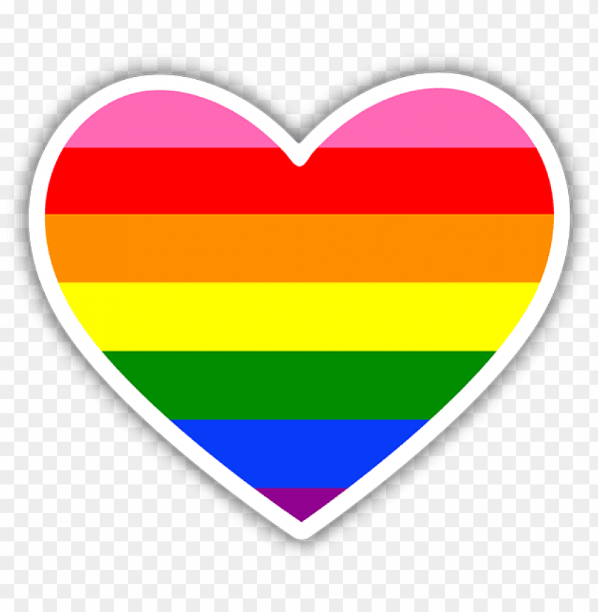 Ay Pride Rainbow Flag Heart Sticker Pride Sticker Transparent PNG Image With Transparent Background