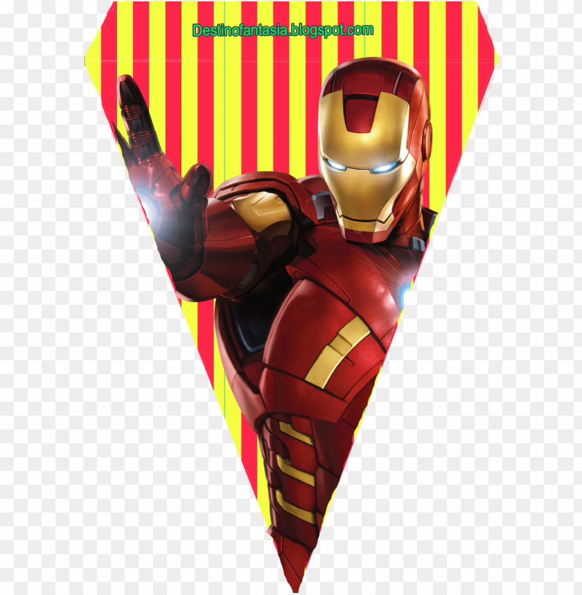 Bandeirinha Festa Os Vingadores Iron Man The Avengers PNG Image With Transparent Background