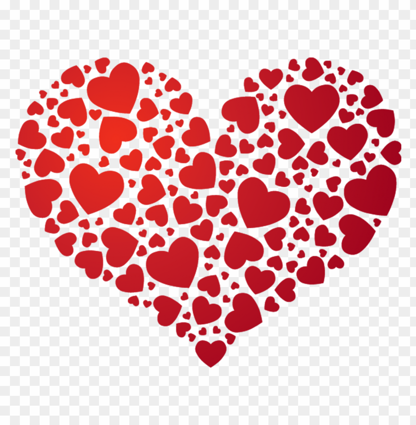 Beautiful Red Heart Love Valentine's Day Free PNG Image With Transparent Background