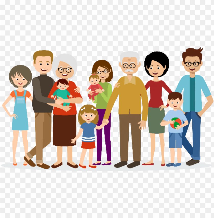 Big Family Animated PNG Image With Transparent Background