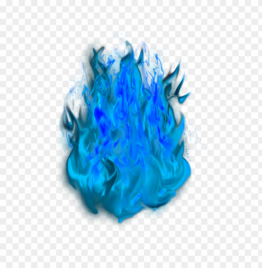 Blue High Resolution Flame Burn Fire Without Smoke PNG Image With Transparent Background