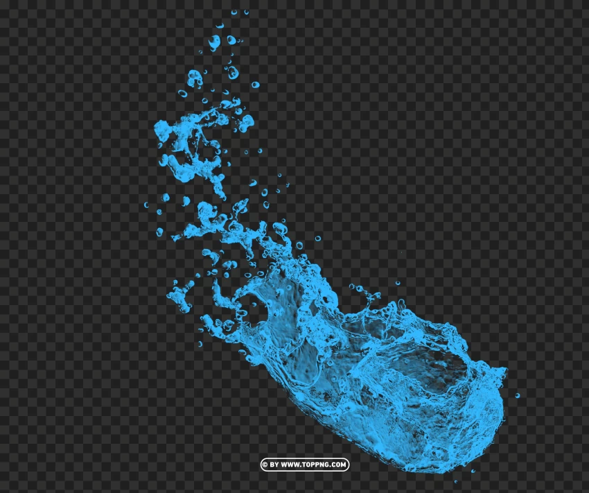 Blue Water Liquid Splash Hd Effect Png