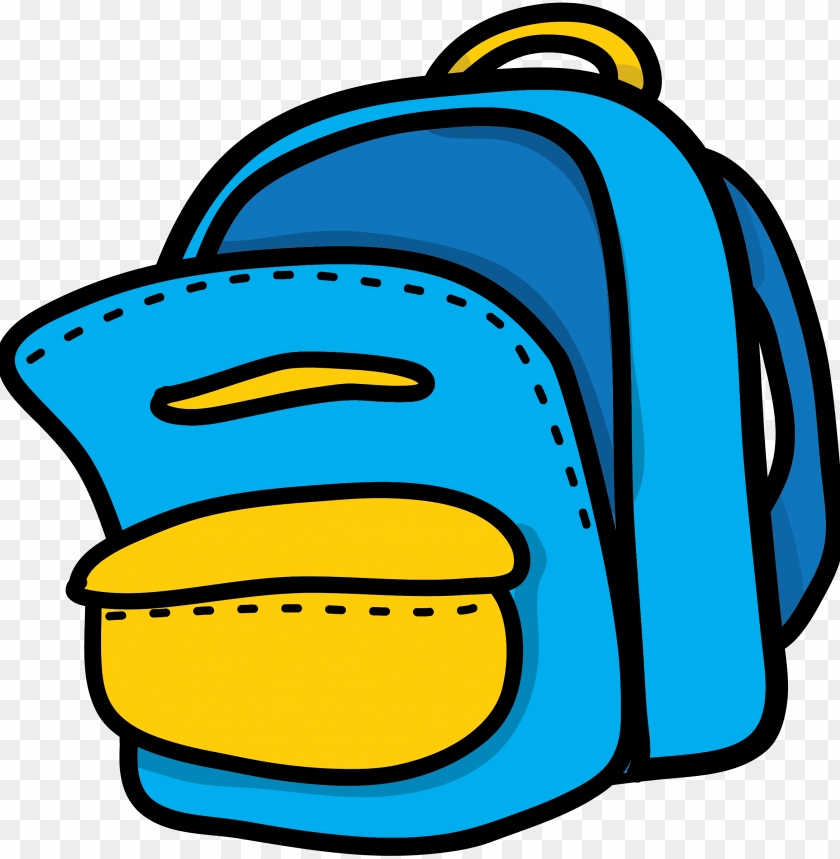 Blue Yellow Backpack Clipart Blue Backpack Clip Art PNG Image With Transparent Background