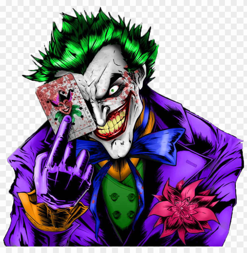Cartoon Artwork Joker Illustration Hold Playing Card PNG Image With Transparent Background