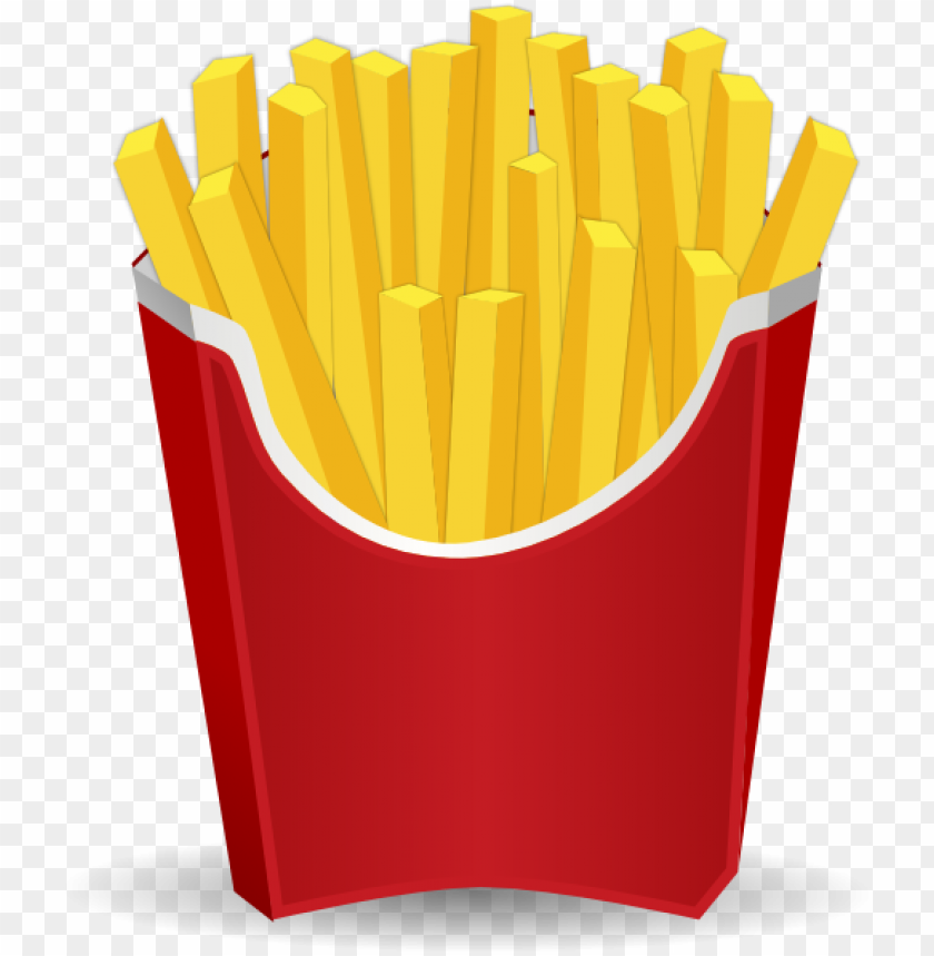 Cartoon Illustration French Fries Paper Cup PNG Image With Transparent Background