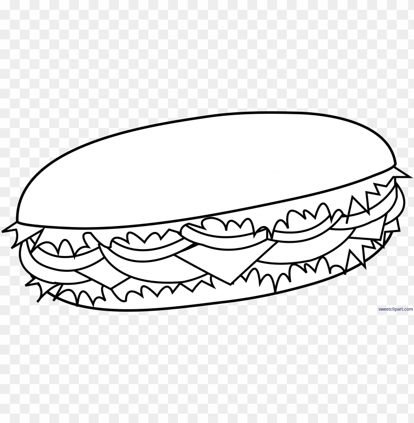 Cheese Sandwichblack And White PNG Image With Transparent Background