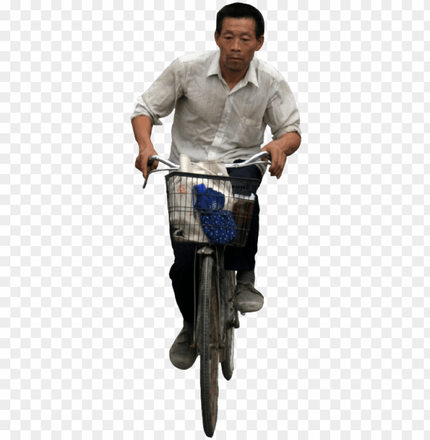 Chinese Man Riding Bicycle Source Cycle Riding Front PNG Image With Transparent Background