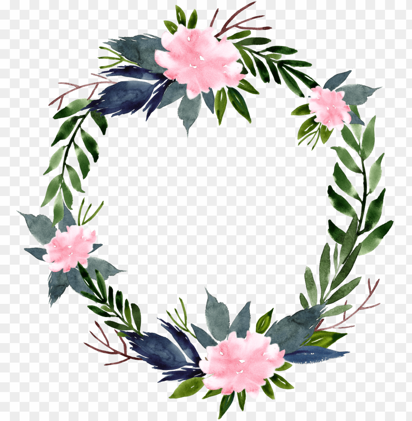 Clip Black And White Stock Flower Wreath Clip Art Ri PNG Image With Transparent Background