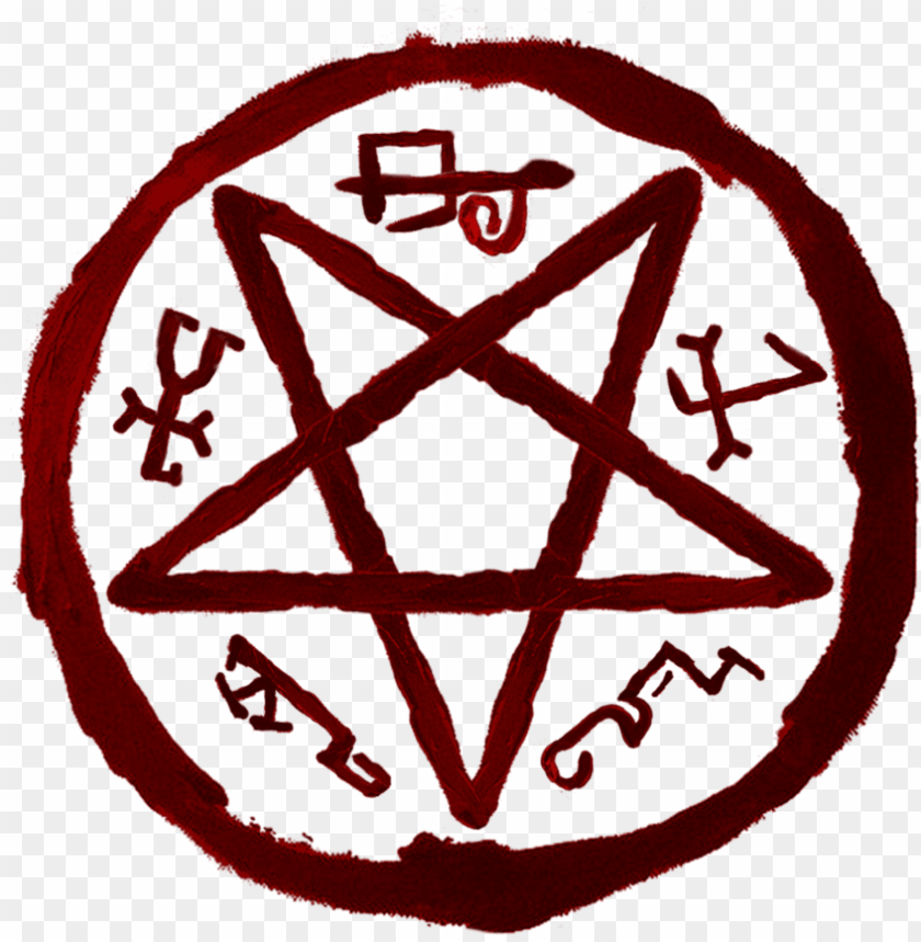 Cw's Supernatural Red Pentagram No Background PNG Image With Transparent Background