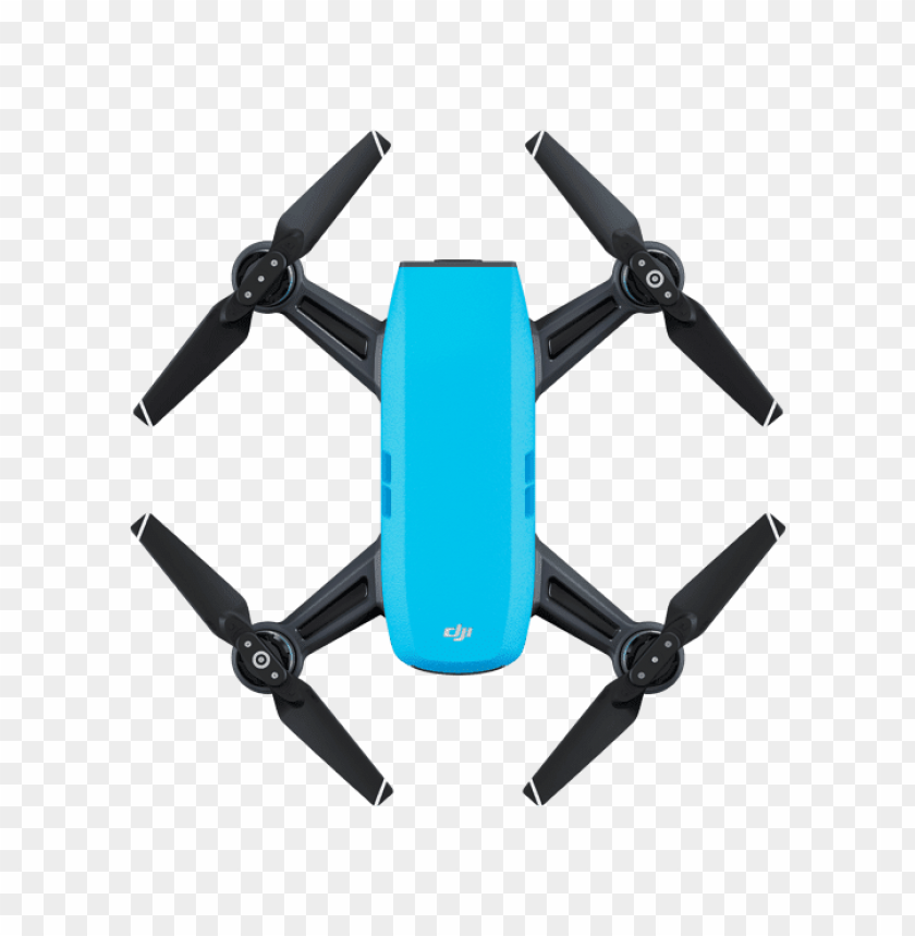 Dji Spark Blue Drone Top View Png Images Background
