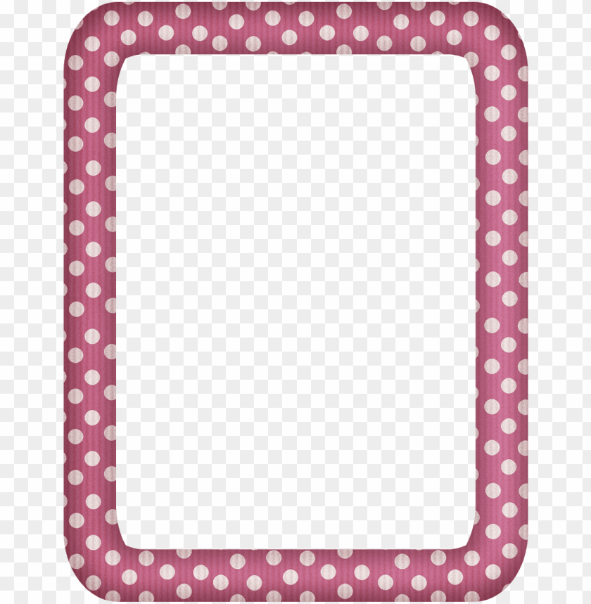 Free Faded Pink Polka Rectangle Digi Scrapbook Frame 2 Frame For Baby Scrapbook PNG Image With Transparent Background