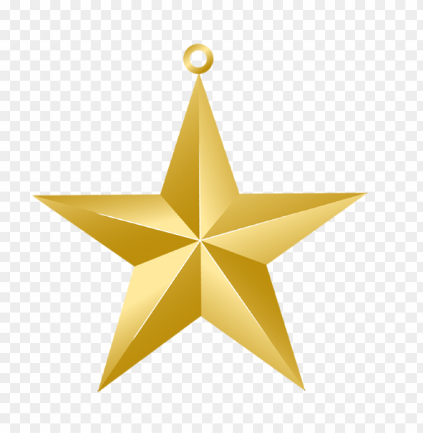 Gold Star Christmas Ornament PNG Image With Transparent Background