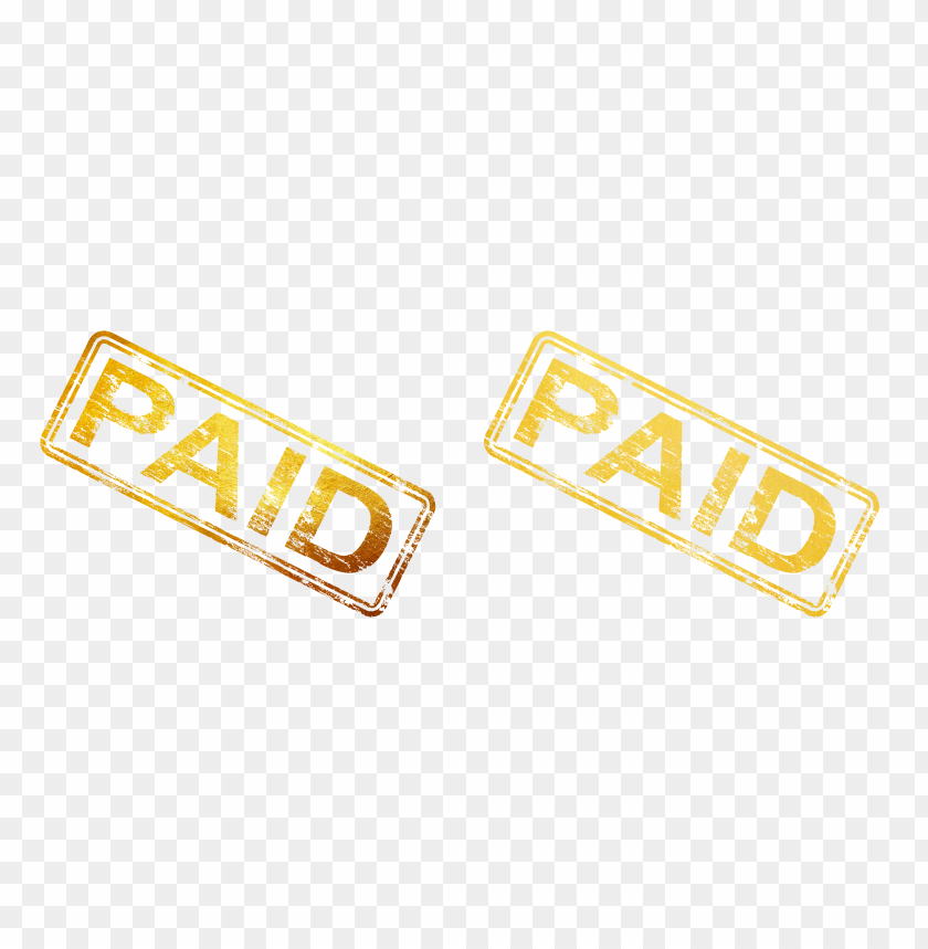 Golden Paid Stamp Business Icon PNG Image With Transparent Background