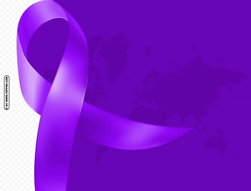 Hodgkins Lymphoma Cancer Template With Purple Ribbon Design Png