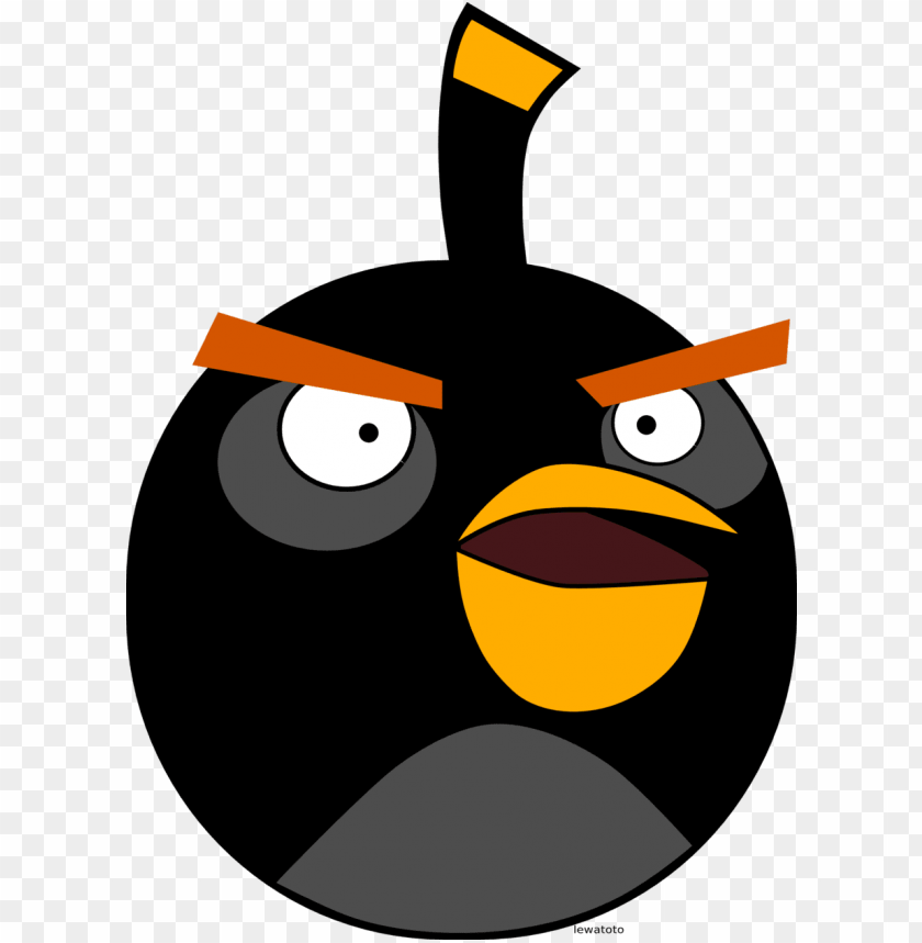 Image Black Bird Angry Birds By Lewatoto D4glkhp Png Black Angry Bird PNG Image With Transparent Background