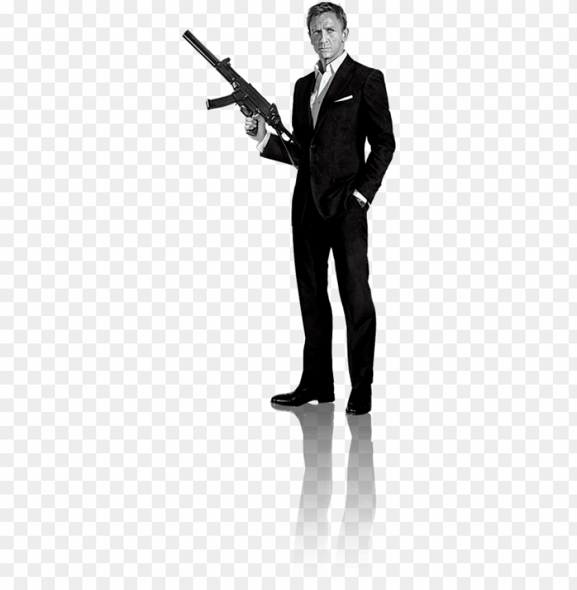 James Bond Daniel Craig James Bond Black And White PNG Image With Transparent Background