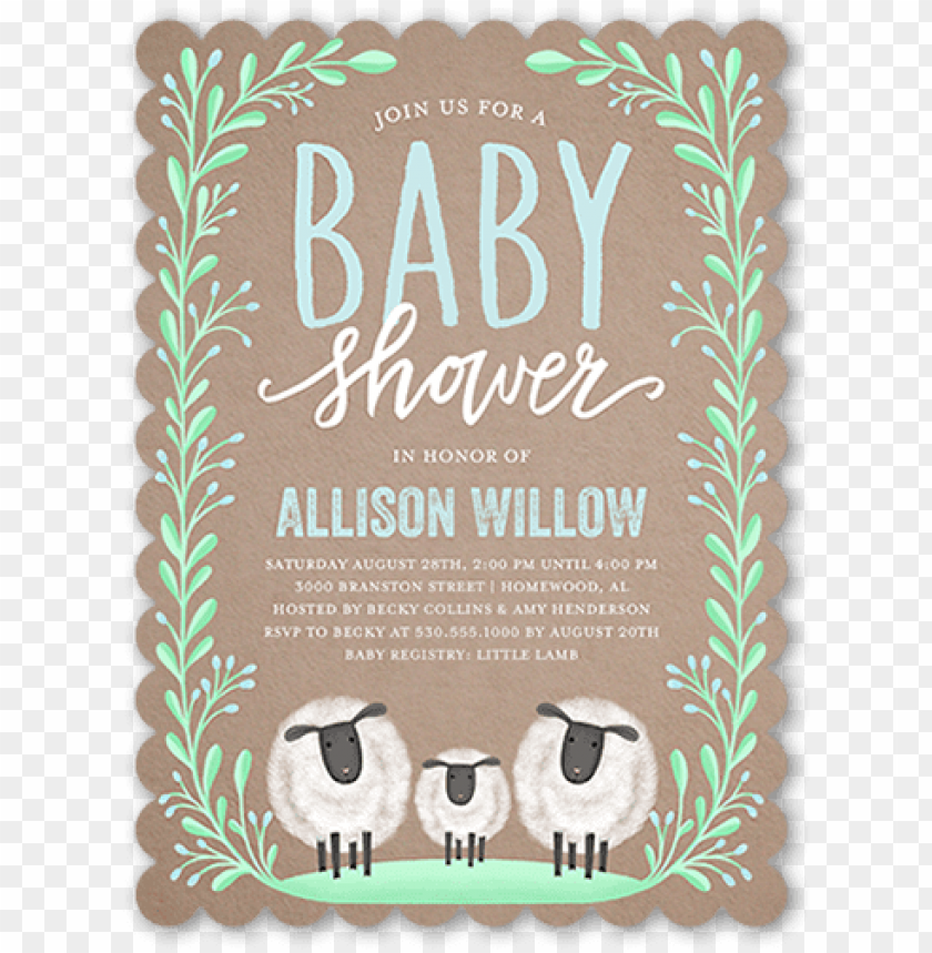 Laurel Arrival Boy Baby Shower Invitation Baby Shower PNG Image With Transparent Background