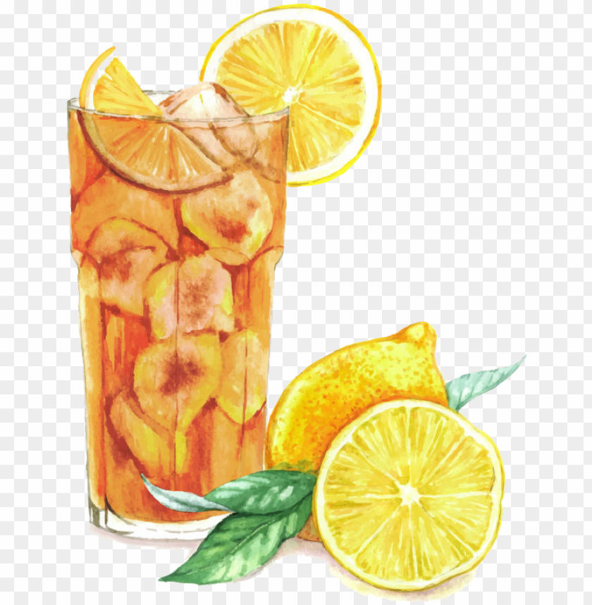 Lemonade Watercolor Png Lemon Ice Tea Watercolor PNG Image With Transparent Background