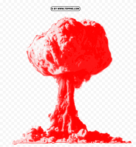 Nuclear Explosion Red Png Transparent