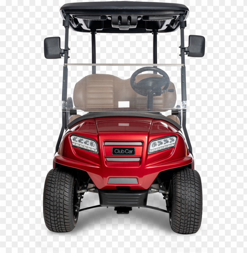 Red Club Car Front View Buggy Golf Cart PNG Image With Transparent Background