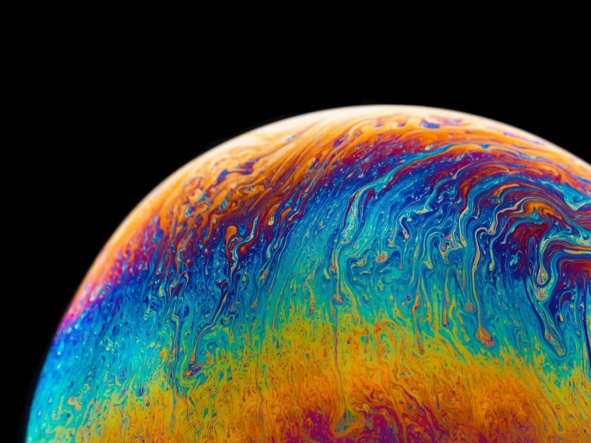 шар планета разноцветный краска пятна темный Png - Free PNG Images