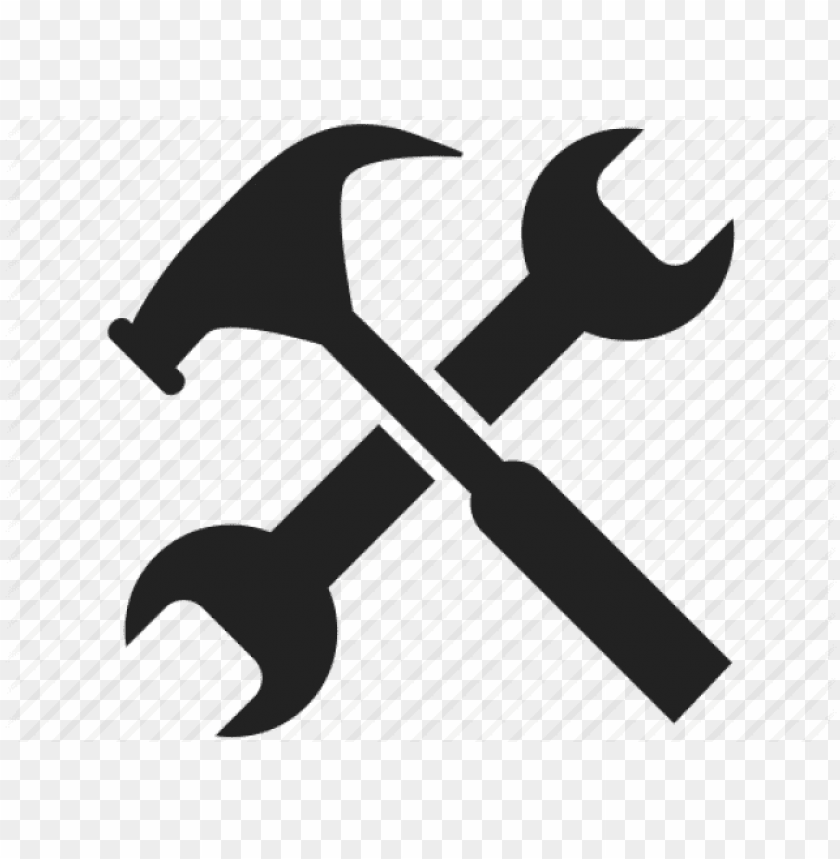 Spanner Clipart Work Tool Hammer And Spanner Ico PNG Image With Transparent Background