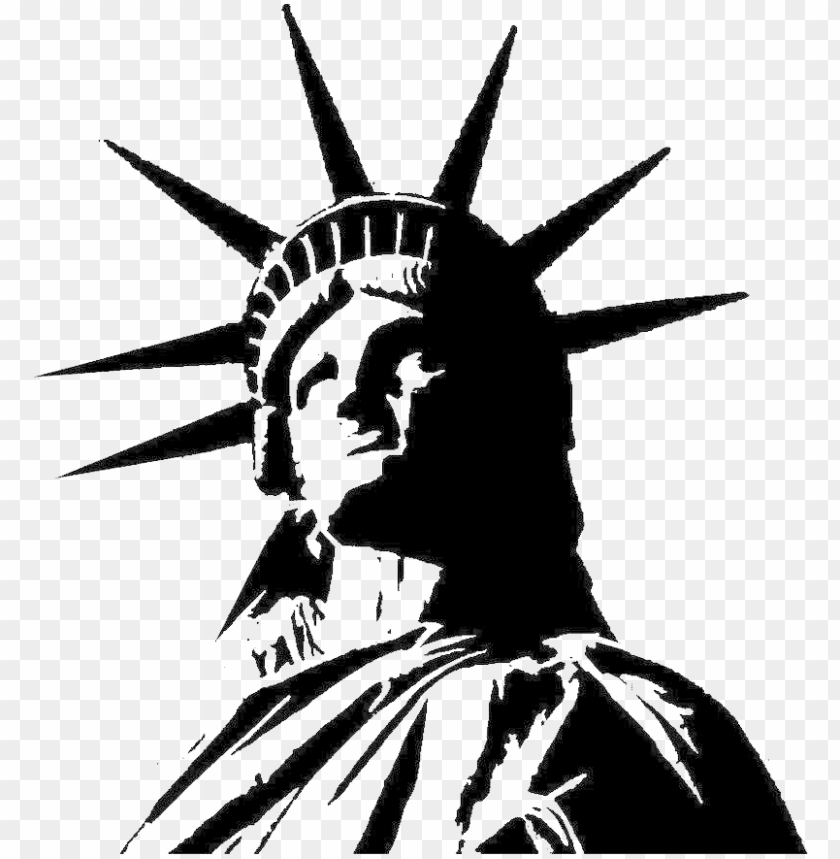 Statue Of Liberty Png Free Download Statue Of Liberty Clip Art Black And White PNG Image With Transparent Background