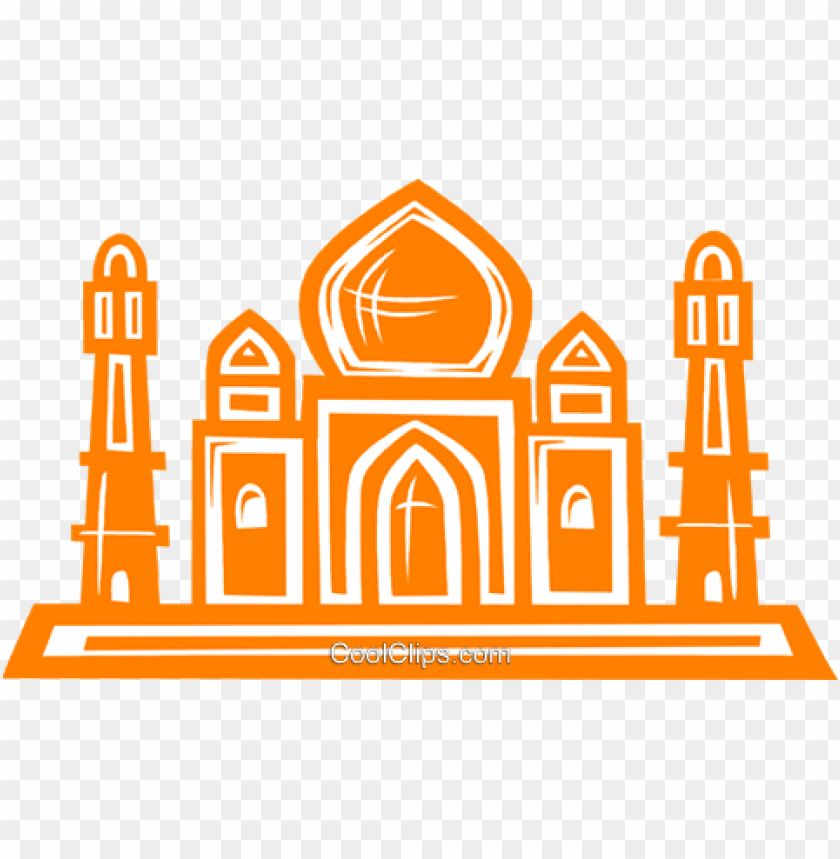 Taj Mahal Royalty Free Vector Clip Art Illustration Taj Mahal Vector PNG Image With Transparent Background
