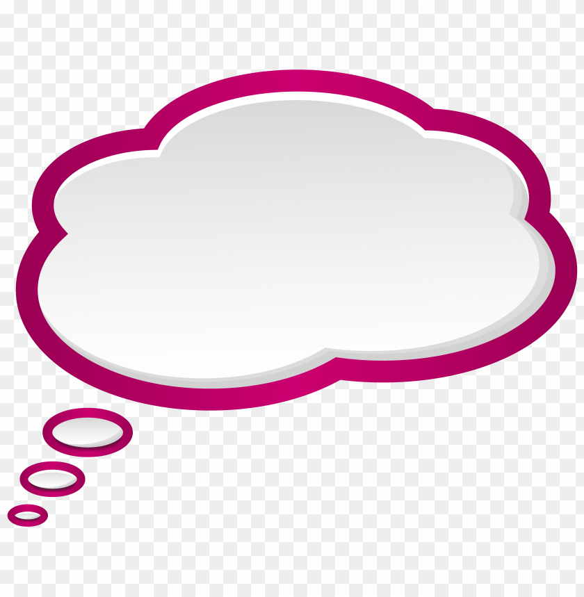 Thought Bubble Thinking Speech Pink PNG Image With Transparent Background