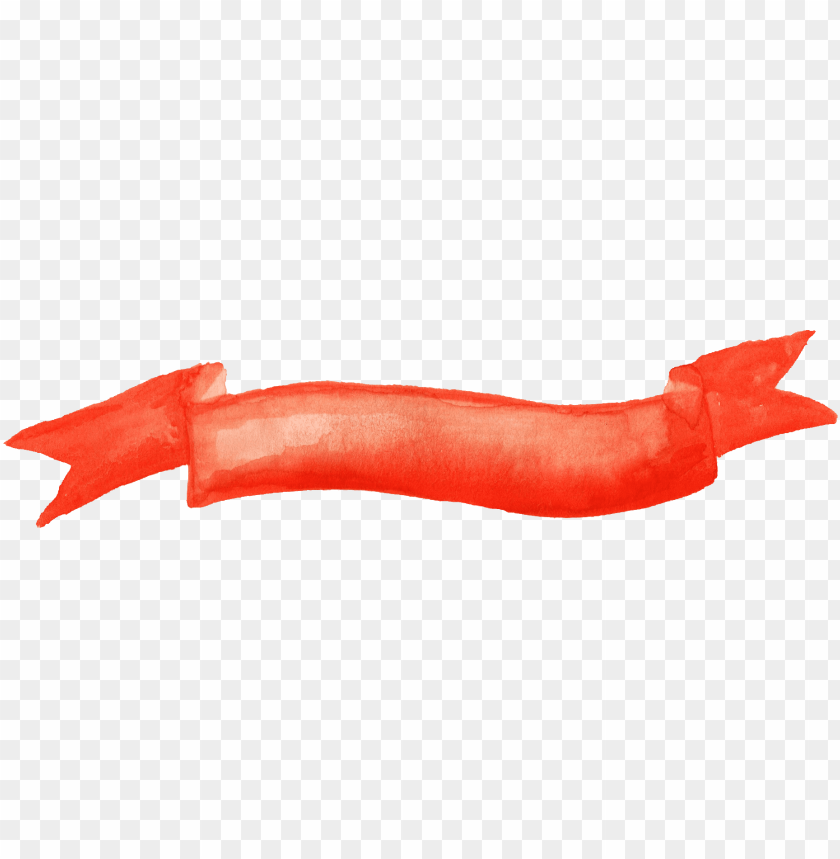 Water Color Red Banner PNG Image With Transparent Background