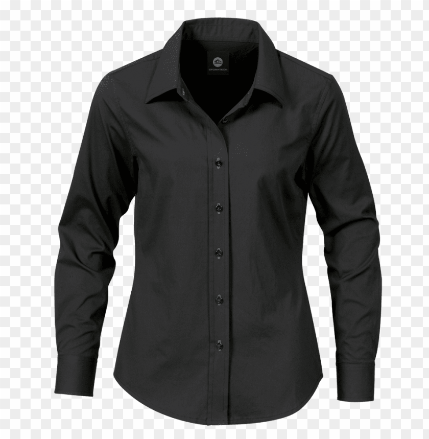 Women Black Dress Shirt Png - Free PNG Images