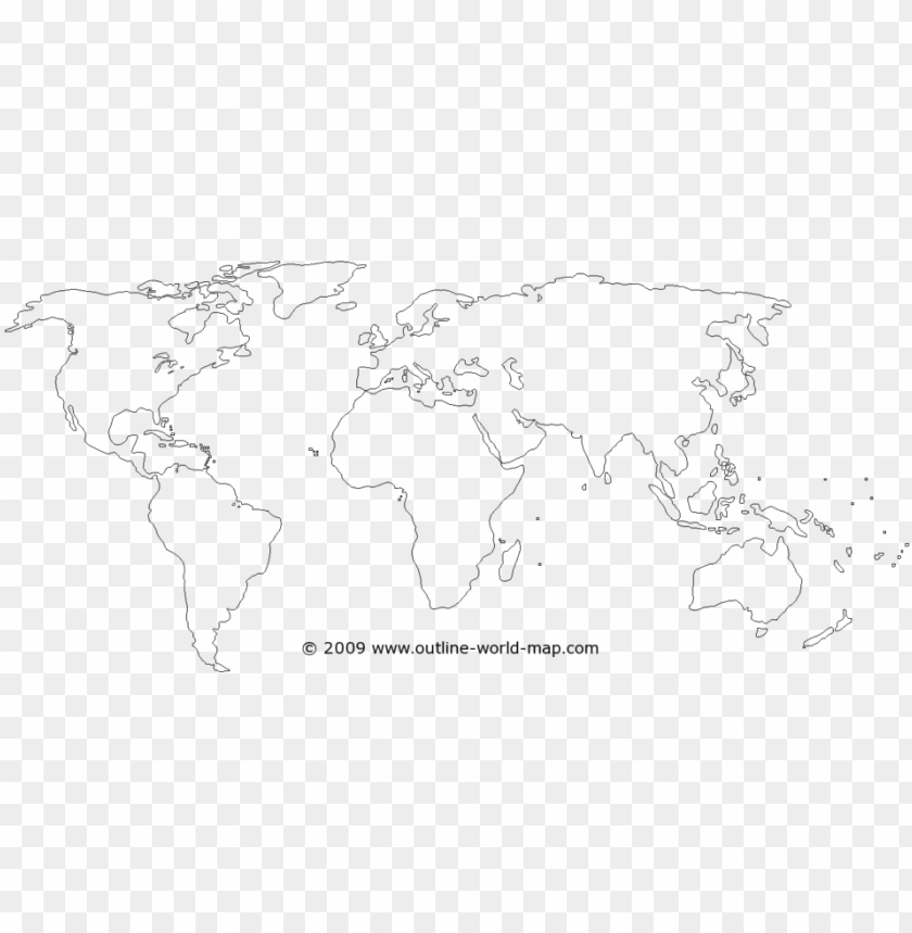 World Map Outlines Vector Black And Map Of World World Map Outline PNG Image With Transparent Background
