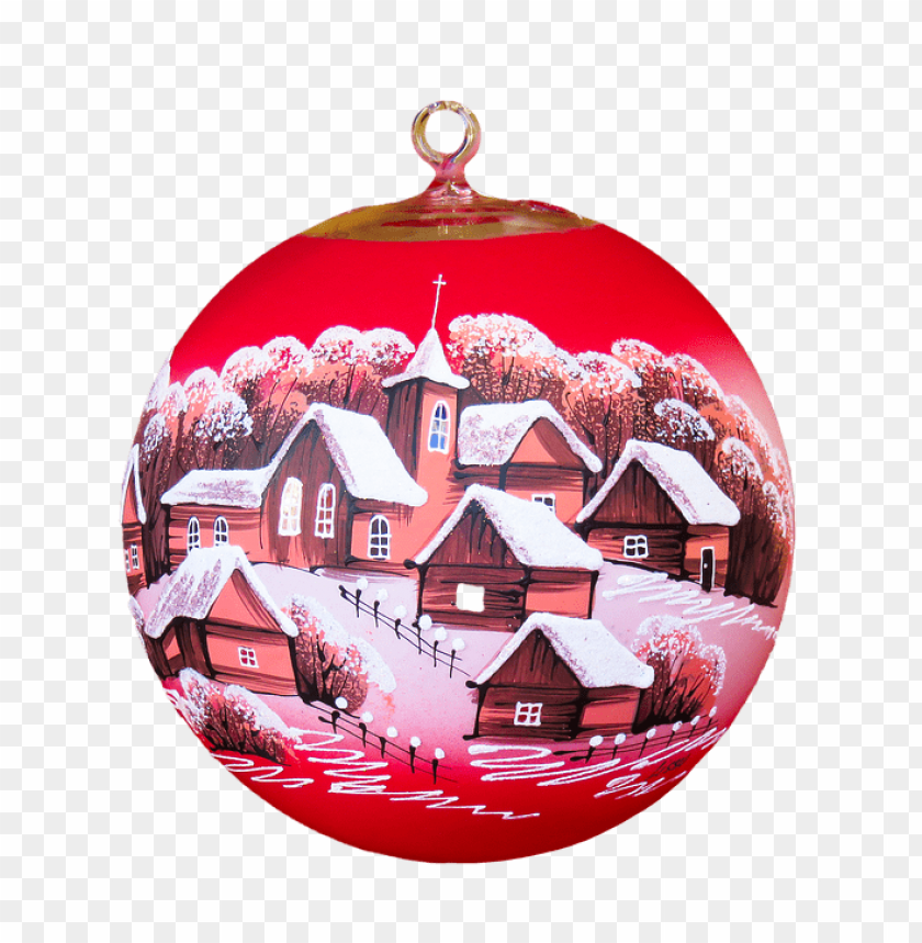 Xmas Ball Red PNG Image With Transparent Background
